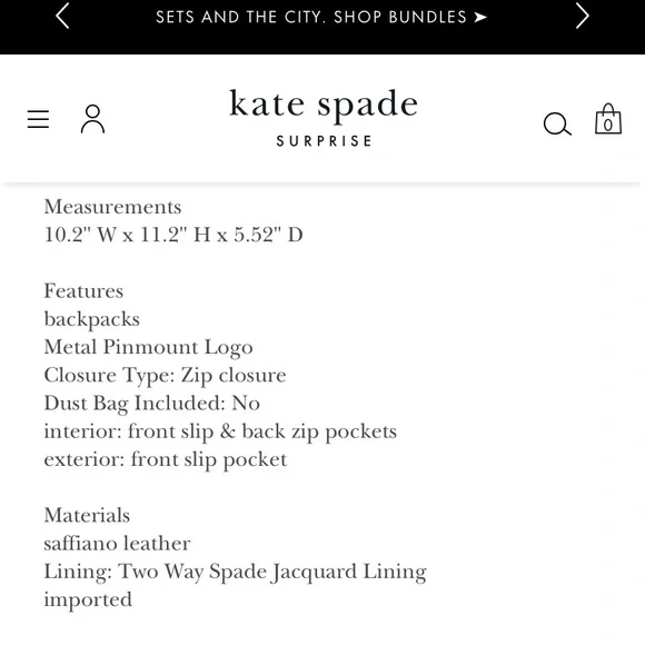 Kate Spade Backpack - Picture 3 of 9